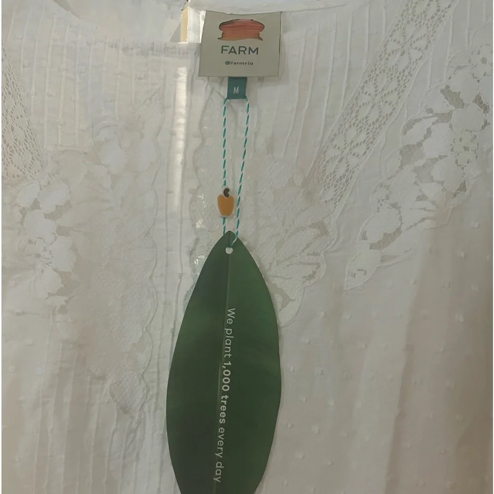 Farm Rio Off-White Ruffle Blouse - Picture 2 of 6